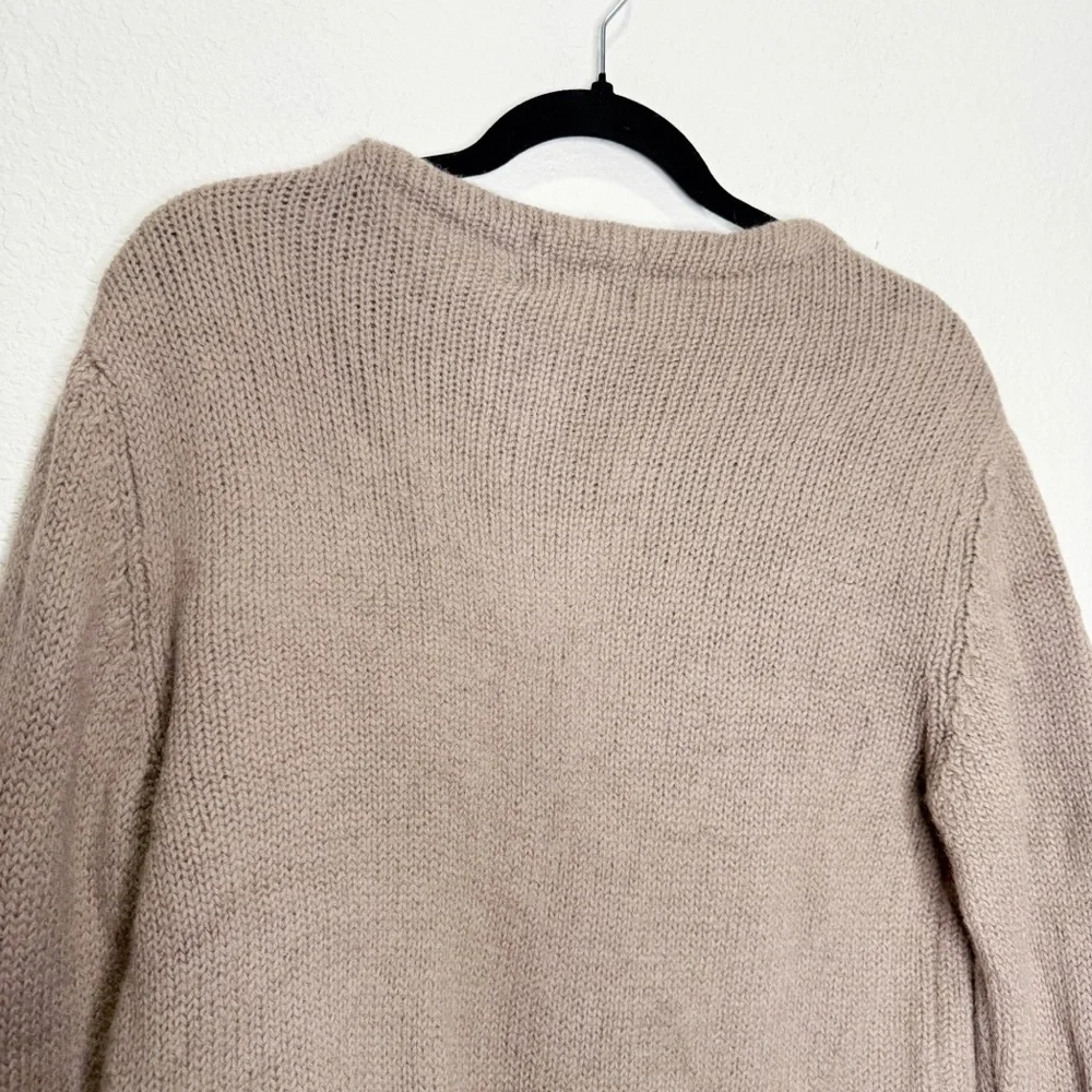 Vintage Lands End 100% Wool Grandpa Sweater Heavy Knit